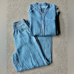 Aerie Blue Button Down Shirt